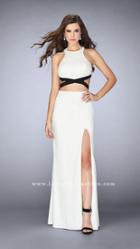 La Femme - Classic Halter Neck Jersey Dress 23468
