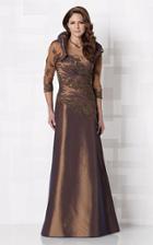 Cameron Blake By Mon Cheri - 212691 Long Dress In Brown