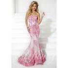 Tiffany Designs - Lace And Rhinestone Embellished Sweetheart Dress