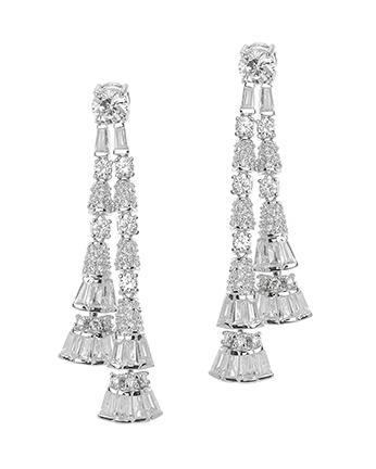 Cz By Kenneth Jay Lane - Deco Tassel Earrings