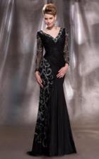 Mnm Couture - 8997w Sheer Embellished And Ruched Gown