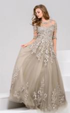 Jovani - 36914 Lace Beaded Scoop Neck Ballgown
