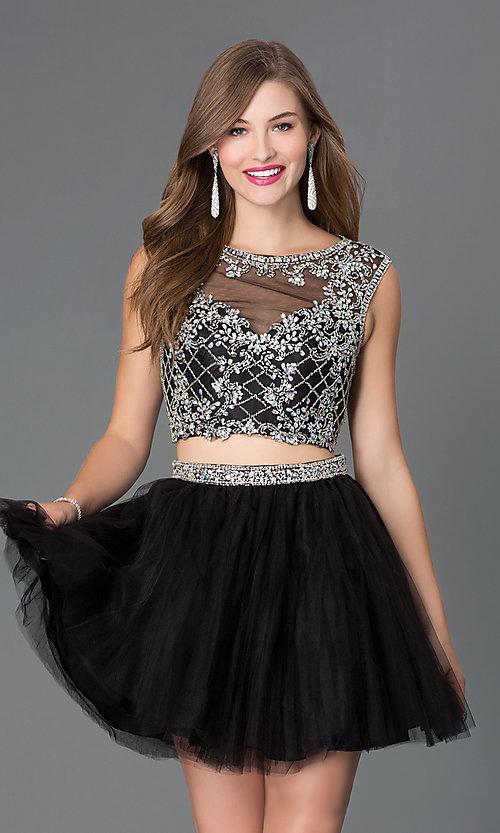 Alyce Paris - 4437 Two Piece Beaded Rhinestone Cocktail Dress