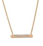 Rachael Ryen - Micro Pave Bar Necklace Gold