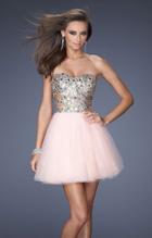 La Femme - 19701 Bedazzled Strapless Sweetheart Cocktail Dress
