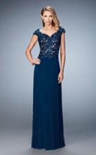 La Femme - 21767 Embellished Lace Net Evening Gown