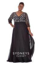 Sydney's Closet - Sc7161 Plus Size Dress In Black