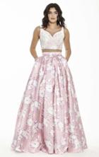 Jolene Collection - 17130 Two-piece Pleated Mikado Long Gown