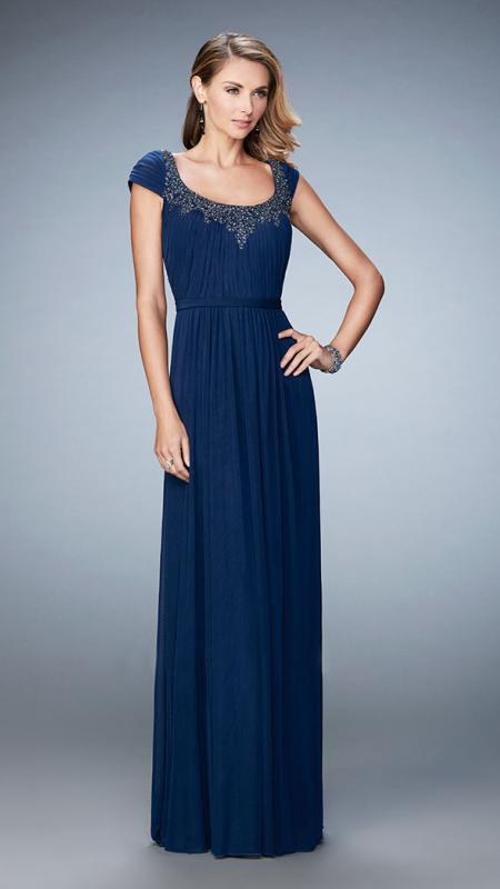 La Femme - 21826 Beaded And Ruched Evening Gown
