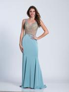 Dave & Johnny - 3572 Sleeveless Beaded Fitted Gown