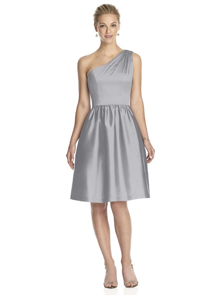 Alfred Sung - D530 Bridesmaid Dress In French Gray