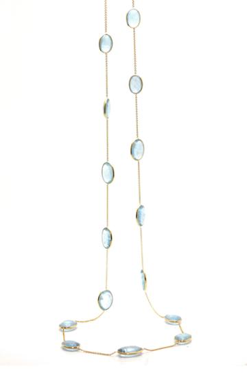 Tresor Collection - 18k Yellow Gold Necklace With Aquamarine Default Title