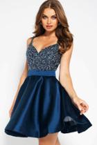 Jovani - 52261 Sleeveless Crystal Crusted Sleek A-line Dress