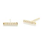 Margaret Elizabeth - 7-diamond Bar Earrings