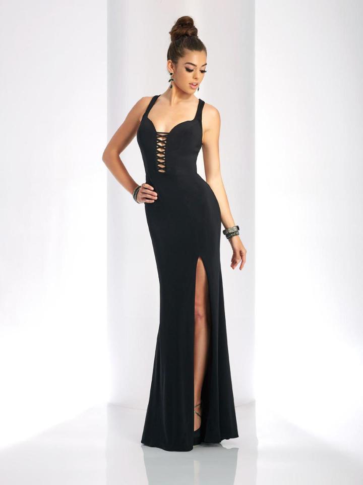 Clarisse - 3406 Plunging V-neck Sheath Dress