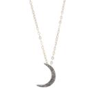 Ashley Schenkein Jewelry - Brooklyn Diamond Moon Necklace