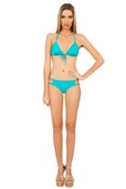 Caffe Swimwear - Braided Back Triangle Bikini In Jade Green