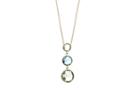 Tresor Collection - Green Amethyst & Sky Blue Topaz Necklace In 18k Yellow Gold
