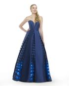 Morrell Maxie - 15774 Plunging Fitted Pleated Gown