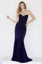 Jolene Collection - 18122 Strapless Sweetheart Crepe Sheath Dress