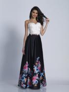 Dave & Johnny - A5627 Two Piece Floral Sweetheart Gown