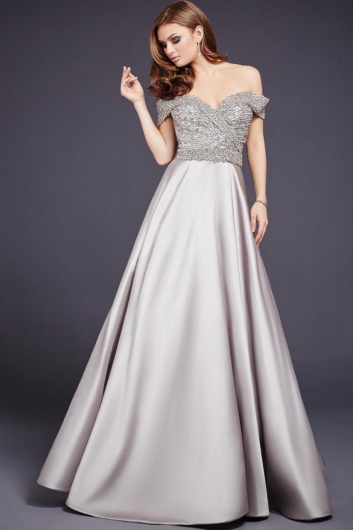 Jovani - 32779 Embellished Off Shoulder Ballgown