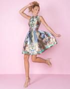 Mac Duggal - 66291c Whimsical Floral Printed Short Dress