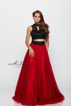 Milano Formals - Two-piece Beaded Tulle Dress E2092