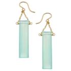 Heather Hawkins - Large Cut Baguette Gemstone Drop Earrings