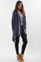 Goddis - Rayne Drape Sweater In Almond Willow