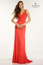 Alyce Paris B'dazzle - 35778 Dress In Hot Coral