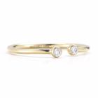 Margaret Elizabeth - 14k Yellow Gold Open Band Ring With Diamonds
