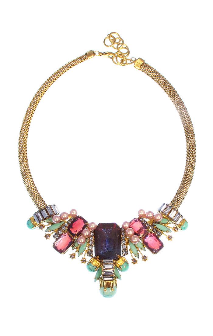 Elizabeth Cole Jewelry - Liv Necklace Mint Pink