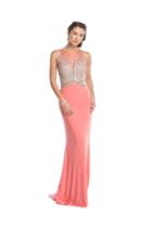 Aspeed - L1560 Crystal Embellished Sheath Evening Dress