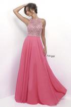 Intrigue - Beaded Jewel Neckline Chiffon A-line Gown 268