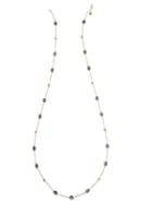 Tresor Collection - Labradorite Stone Long Station Necklace In 18k Yellow Gold