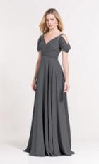 Alyce Paris - 27188 Gathered Sleeves Ruched Chiffon Evening Dress