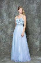 Glow By Colors - G706 Sweetheart Neckline Mesh Evening Gown