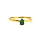 Tresor Collection - 18k Yellow Gold Ring In Green Tourmaline Pear Shape