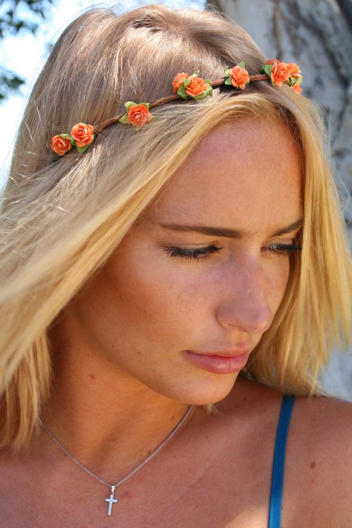 Eterie Flower Crown In Orange