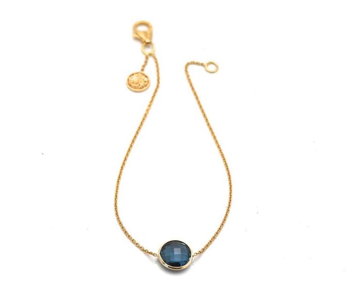 Tresor Collection - London Blue Topaz Bracelet In 18k Yellow Gold