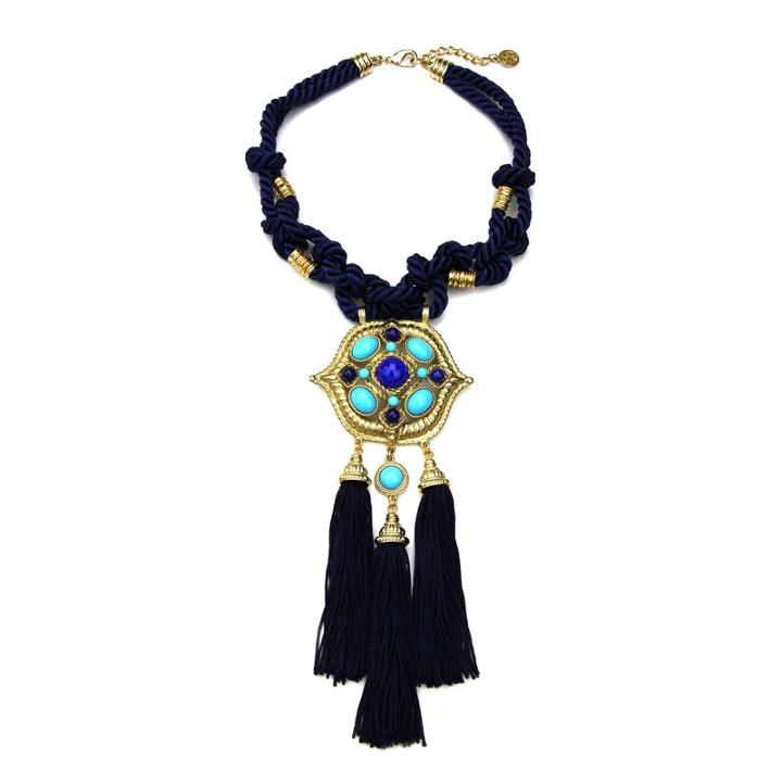 Ben-amun - St. Tropez Statement Cord Collar With Tassels