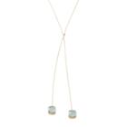 Margaret Elizabeth - Cushion Cut Lariat Aqua Chalcedony