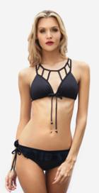 2017 Amarelo Swimwear - Swb608 Dark Damask Black Bottom