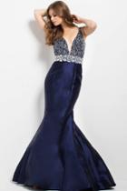 Jovani - 31161 Embellished Plunging Bodice Gown