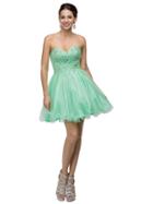 Stunning Embellished Dress With Ruffled Skirt