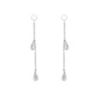 Ashley Schenkein Jewelry - Bridal Sterling Silver White Topaz Dangle Earring
