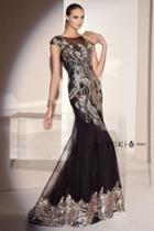 Alyce Paris Black Label - 5673 Dress In Black Gold