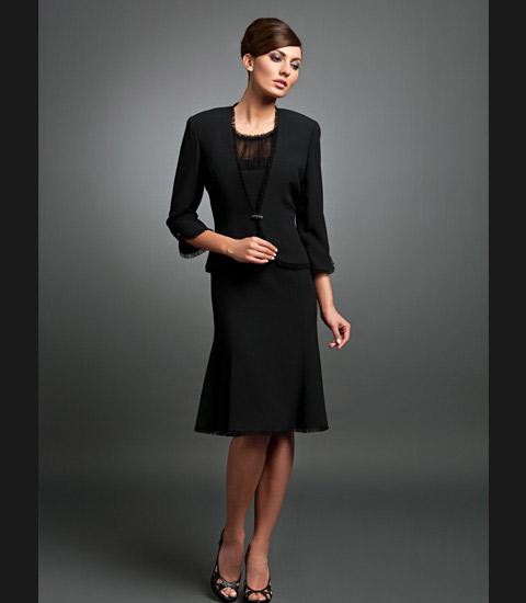 Daymor Couture - Ruffled Cocktail Dress With Jacket 9008