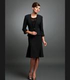 Daymor Couture - Ruffled Cocktail Dress With Jacket 9008